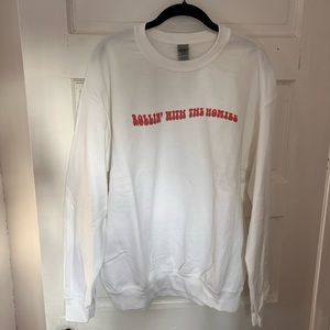 90s crew neck. “Rolling with the homies”